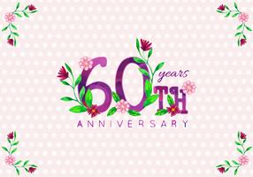 Vecteur gratuit 60e anniversaire