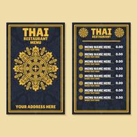 Modèle de menu thaï vecteur