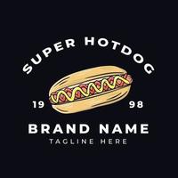 conception de t-shirt super hot-dog vecteur