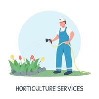maquette de publication de médias sociaux de jardinage vecteur