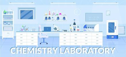 modèle de vecteur plat bannière laboratoire de chimie