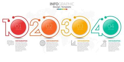 infographie pour concept d'entreprise avec des icônes et des options ou des étapes. vecteur