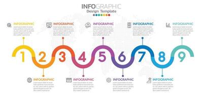 infographie pour concept d'entreprise avec des icônes et des options ou des étapes. vecteur