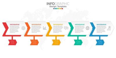 infographie pour concept d'entreprise avec des icônes et des options ou des étapes. vecteur