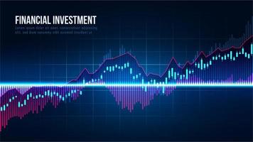 graphique boursier ou de trading forex vecteur