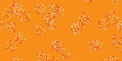 fond de doodle vecteur orange clair avec des fleurs.