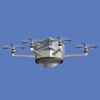 drone de livraison avec étui. conception graphique de drone vector illustration. méthodes de livraison de robots modernes. isolé