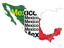 Une carte du Mexique. vecteur