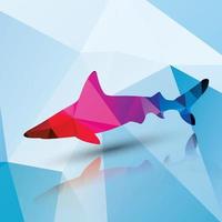 requin polygonal géométrique vecteur