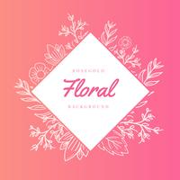 fond de vecteur floral rosegold