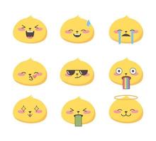 les expressions d'emoji de médias sociaux font face à vecteur