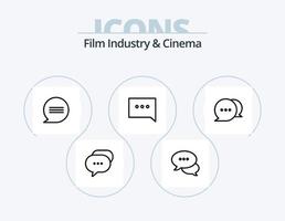pack d'icônes de ligne cenima 5 conception d'icônes. imac. l'ordinateur. des lunettes. dos. film vecteur