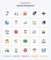 gestion d'entreprise créative 25 pack d'icônes plates telles que filtre. Entreprise. positionner. étiqueter. le management vecteur