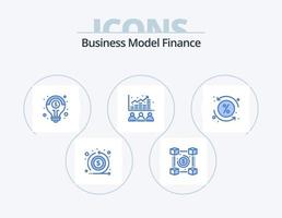 pack d'icônes bleu finance 5 conception d'icônes. Stock. indice. Paiements. Les données. Solution vecteur