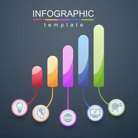 modèle d'entreprise et d'affaires infographique moderne vecteur