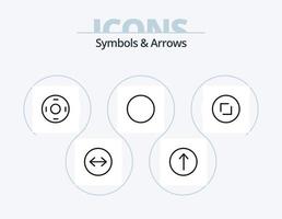 symboles et flèches ligne pack d'icônes 5 conception d'icônes. . mondial. panneau de signalisation. expédition. autocollant vecteur