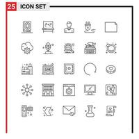 concept de 25 lignes pour les sites Web mobiles et les fichiers d'applications compte d'alimentation fiche éléments de conception vectoriels modifiables électriques vecteur