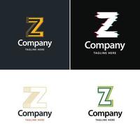 lettre z grand logo pack design création de logos modernes créatifs pour votre entreprise vecteur