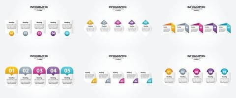 infographie d'illustration vectorielle lumineuse et accrocheuse définie pour la publicité dans les brochures. dépliants. et revues. vecteur