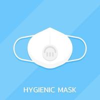 icône du design plat masque hygiénique vecteur