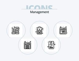 pack d'icônes de ligne de gestion 5 conception d'icônes. recherche. graphique. Planification. chercheur. social vecteur