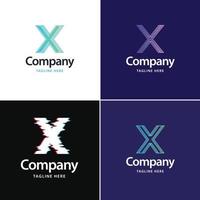 lettre x grand logo pack design création de logos modernes créatifs pour votre entreprise vecteur