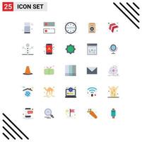 ensemble de 25 symboles d'icônes d'interface utilisateur modernes signes pour les outils de supermarché pack données éléments de conception vectoriels modifiables vecteur