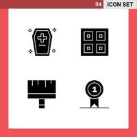 ensemble de symboles d'icônes d'interface utilisateur modernes signes pour l'expédition de cercueil boîtes de cercueil d'halloween brosse éléments de conception vectoriels modifiables vecteur