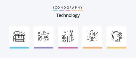 pack d'icônes de la ligne technologique 5, y compris le cloud. Matériel. e-mail. Souris. l'ordinateur. conception d'icônes créatives vecteur