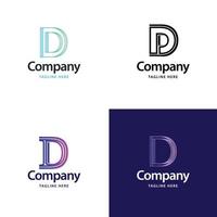 lettre d grand logo pack design création de logos modernes créatifs pour votre entreprise vecteur