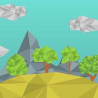 Illustration vectorielle de plat Low Poly Forest vecteur