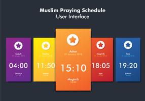 UI de prière musulmane vecteur