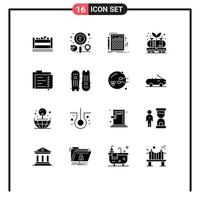 16 icônes créatives signes et symboles modernes des éléments de conception vectoriels modifiables de calcul d'énergie d'entreprise de l'industrie de l'énergie vecteur