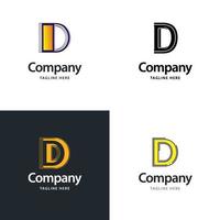 lettre d grand logo pack design création de logos modernes créatifs pour votre entreprise vecteur