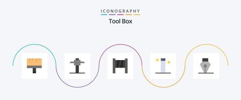 outils plat 5 pack d'icônes comprenant. la magie. stylo vecteur