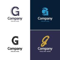 lettre g grand logo pack design création de logos modernes créatifs pour votre entreprise vecteur