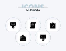 pack d'icônes de glyphe multimédia 5 conception d'icônes. . envoyer. . Achevée vecteur