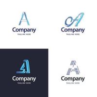 lettre un grand logo pack design création de logos modernes créatifs pour votre entreprise vecteur