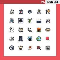 25 icônes créatives signes et symboles modernes d'invitation d'utilisateur d'entreprise personnes sociales éléments de conception vectoriels modifiables vecteur