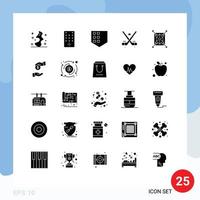 pack d'icônes vectorielles stock de 25 signes et symboles de ligne pour les jeux olympiques de sécurité d'objets rapides éléments de conception vectoriels modifiables vecteur