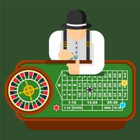 illustration vectorielle de roulette table vecteur
