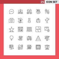 pack de 25 symboles universels de coton-tige artisanat iot peinture art éléments de conception vectoriels modifiables vecteur