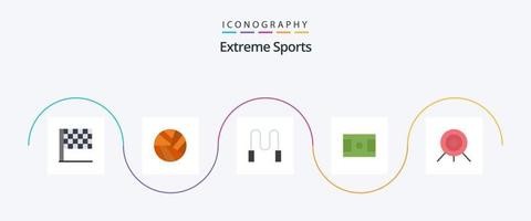 pack d'icônes sport plat 5 comprenant. domaine. sport vecteur