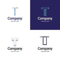 lettre t grand logo pack design création de logos modernes créatifs pour votre entreprise vecteur