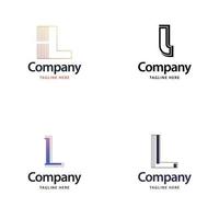 lettre l grand logo pack design création de logos modernes créatifs pour votre entreprise vecteur