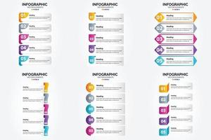 les illustrations vectorielles de cet ensemble sont idéales pour créer des infographies pour la publicité. dépliants. dépliants. et revues. vecteur