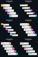 utilisez le pack d'infographies vectorielles 6 pour présenter vos idées d'entreprise de manière professionnelle. vecteur