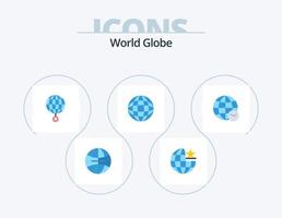 pack d'icônes plates globe 5 conception d'icônes. la toile. globe. global. monde. globe vecteur