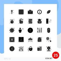 25 interface utilisateur pack de glyphes solides de signes et symboles modernes du football afl vacances shopping marché éléments de conception vectoriels modifiables vecteur