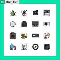 ensemble de 16 symboles d'icônes d'interface utilisateur modernes signes pour ajouter des éléments de conception vectoriels créatifs modifiables d'image de pirate de festival de trésor vecteur
